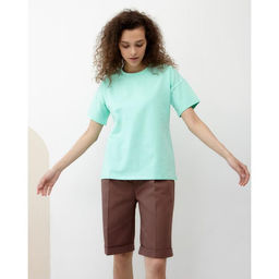 Футболка женская Basic line, цвет мятный, р-р 42