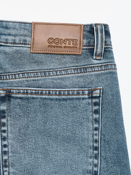 CONTE CON-738 Джинсы straight c разрезами и необработанным краем blue - Conte elegant фото 11
