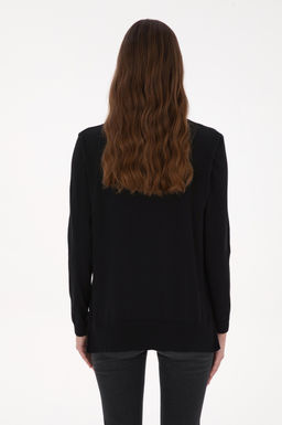 Kad_n Siyah Bisiklet Yaka Basic Kazak - U.s. polo assn фото 5