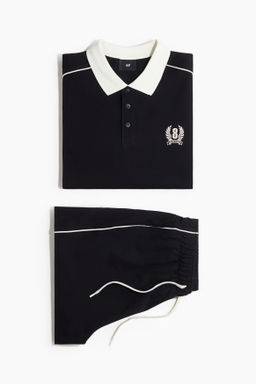 Conjunto de 2 piezas en piqu? de algod?n