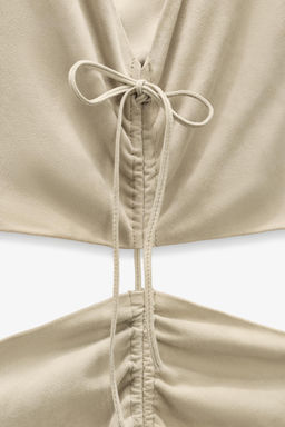 LIMITED EDITION SUEDE LEATHER CUT-OUT DRESS - Zara фото 8