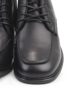 01-M43-23 BLACK Ботинки демисезонные женские (натуральная кожа, байка)