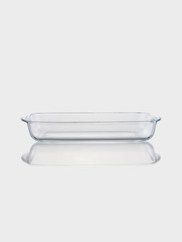 Форма для запекания Paşabahçe Borcam, 2 л, 33.6×19×5 см, прямоугольная, жаропрочное стекло, прозрачная