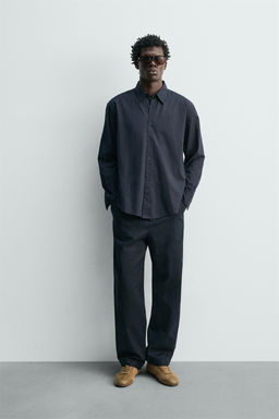 CAMISA VOILE ALGOD?N / Marino oscuro