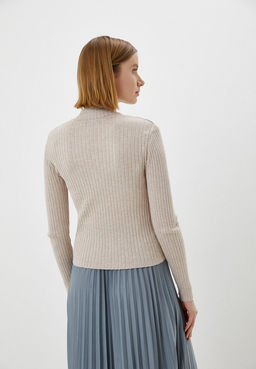 Бежевый трикотажный джемпер - Incity фото 2