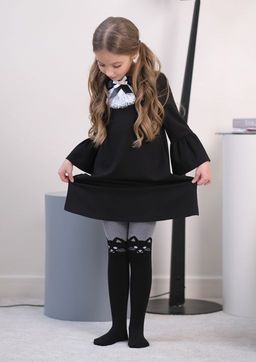 Кошка, колготки детские серый/134-140