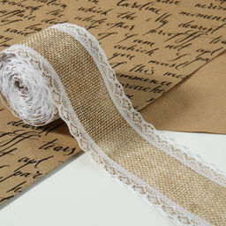 Лента из джута Кружево, 55 мм, 4,5 0,5 м, цвет бежевый - Арт узор фото 4