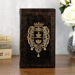 Шкатулка книга-сейф «Фамильный герб», дерево, искусственная кожа, 21×13×5 см