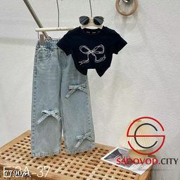 Костюм с джинсами для девочки