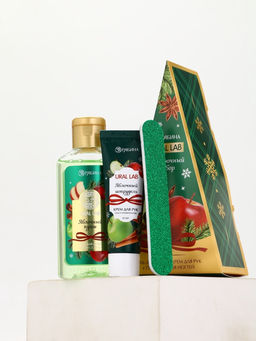 URAL LAB Арома Саунд Набор гель для душа, крем для рук и пилка для ногтей, яблоко