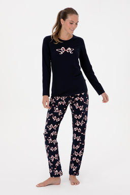 Kad_n Lacivert Pijama Tak_m_ Sepette S_rpriz _ndirim - U.s. polo assn фото 4