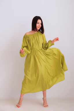 Martichelli Платье в цвете лайм фото 2