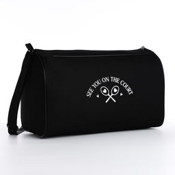 Сумка спорт Увидимся на корте, 40*24*21, отд на молнии, черный - Nazamok фото 5