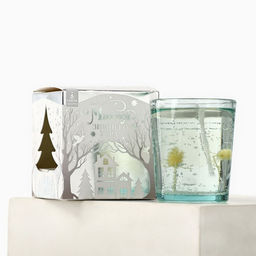 Свеча новогодняя гелевая «Цветочная», с декором внутри, 5×6 см