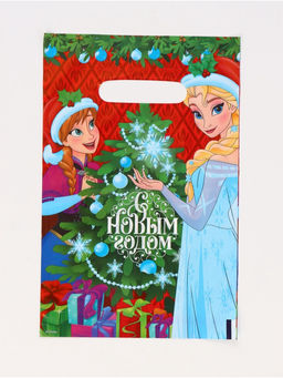 Цена за 2 шт. Набор пакетов полиэтиленовых 15 шт, «Новый год», 20 х 30 см