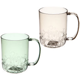 Цена за 2 шт. Кружка пластиковая 520мл "Пузыри", микс цветов