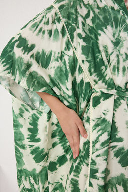 Soyut Desenli Mini Dokuma Kusakl? Plaj Kimono&Kaftan TBESS25KM00008 - Trendyolmilla фото 3