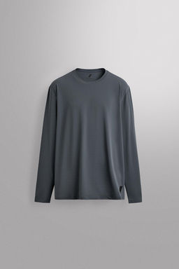 CAMISETA T?CNICA B?SICA  MANGA LARGA / Azul / Acero - Zara фото 7