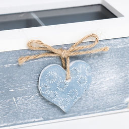 Шкатулка для чая с делениями Звёздное сердце, дерево, стекло, 16.4?9?7 см