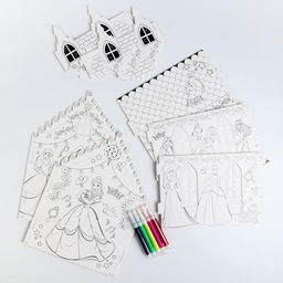 Дом-раскраска 3 в 1 Принцессы, замок, набор для творчества, 16 18 22 см - Disney фото 4