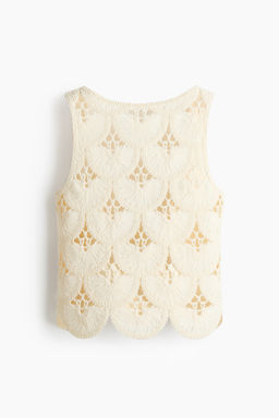 Top efecto crochet con espalda en U