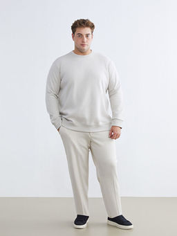 Bisiklet Yaka Erkek Kal?n Sweatshirt