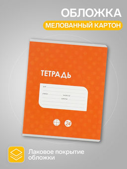 Набор тетрадей 24 листа в клетку Calligrata «Однотонная Классика с уголком», обложка мелованный картон, серые листы, 10 шт.