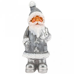 Скульптура-фигура для сада из полистоуна "Дед мороз со звездочкой" h39см (Россия)