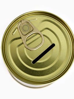 Копилка банка новогодняя «Счастливая купюра», металл, 7.5×9.5 см