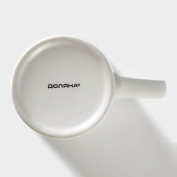 Кружка Доляна «День кота», 380 мл, фарфор, белая