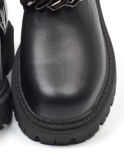 01-5272-1 BLACK Ботинки демисезонные женские (искусственная кожа, байка)