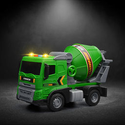 Машина "Бетономешалка" (свет, звук) в коробке