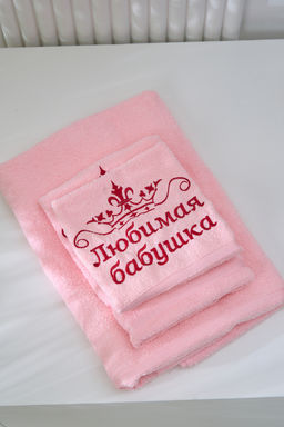 14418/12 "Любимая бабушка"полотенце махровое плотность 350гр