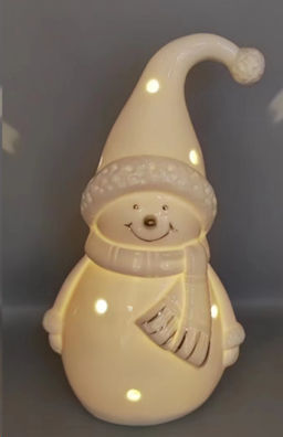 Цена за 1 шт. Фигурка Снеговик с подсветкой 17 см новогодний / YZ23650 /уп 64/LED