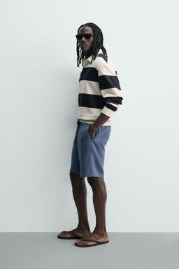 BERMUDA RELAXED FIT VISCOSA - LINO / Azul claro - Zara фото 4