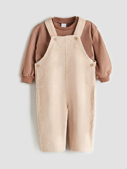 Bisiklet Yaka Erkek Bebek Ti??rt ve Salopet 2li