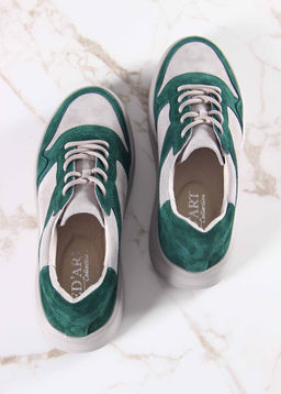 Кеды 149.LusiR2la. зеленый каменный замша