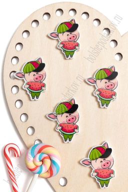 Кабошон-вырубка "Поросёнок" 3*3,7 см (10 шт) SF-5951