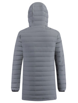 Куртка мужская удлинённая стёганая с капюшоном и графеновой подкладкой утеплитель тинсулейт