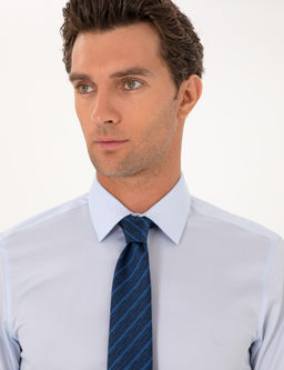 A__k Mavi Slim Fit Non Iron Klasik G_mlek - Cacharel фото 2