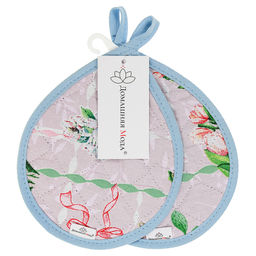 Весеннее пробуждение Кухонный комплект: прихватка 20х18см Капелька - 2шт, хлопок Премиум 191г/м2 - хлопок 100%, наполнитель - ватин 280гр/м2, Домашняя мода (Россия) фото 2