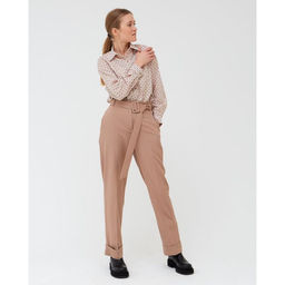 Брюки женские классические MINAKU: Casual Collection, бежевые, размер 42