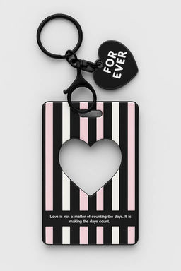Футляр для карт с брелоком "Forever love", black