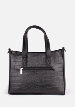 Сумка Модель №1632 | кожзам | крокодил | черный | Р920-1 | 33395 - L-craft фото 4