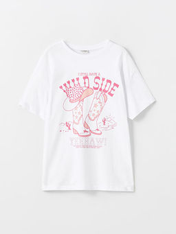 Bisiklet Yaka K?z ?ocuk Ti??rt