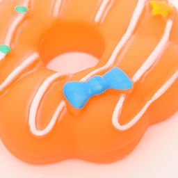 Игрушка пищащая Пончик для собак, 8,5 см, оранжевая - Пижон фото 4