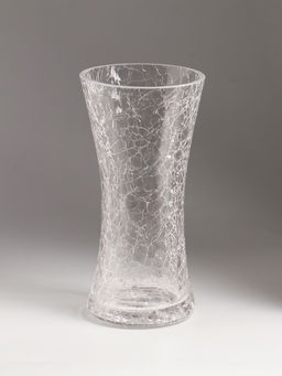 Ваза стекло настольная "Паутинка" талия, 20х10 см, прозрачный