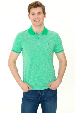 Erkek Elma Ye_ili Polo Yaka Ti__rt