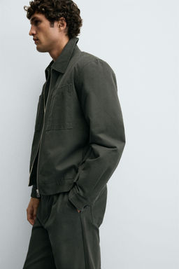 QUILTED OVERSHIRT WITH POCKETS - Zara фото 7