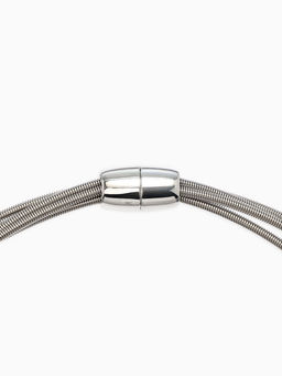 Набор 2 предмета: колье, браслет Бусина на нитях, цвет серебро